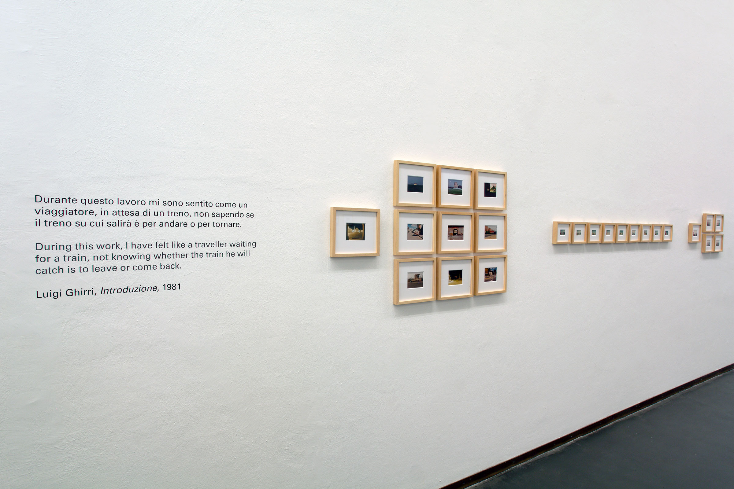 u0022Le scatole viventi / The living boxes. Luigi Ghirri, Project prints. La temperatura mentale della fotografia / The mental temperature of photographyu0022, installation view